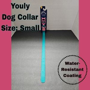 NWT YOULY The Extrovert Water-Resistant Teal/Pink Dog Collar Size: Small